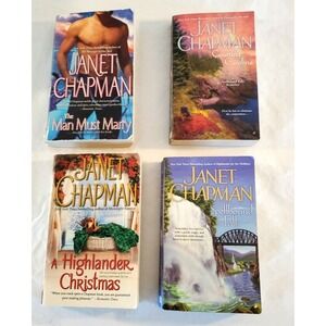 Lot of 4 Janet Chapman Paperback Books Spellbound Falls Courting Carolina misc